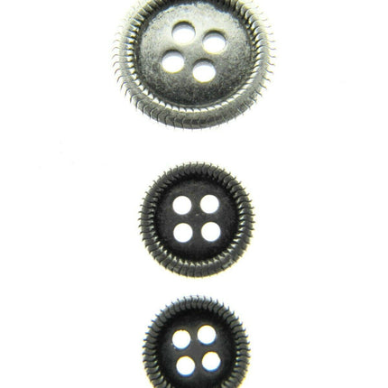 4 HOLE METAL BUTTONS - 4 COLOURS & 3 SIZES TO CHOOSE FROM - ThreadandTrimmings