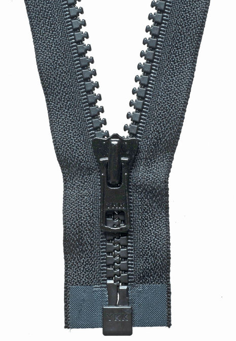YKK Vislon HEAVY DUTY Moulded Plastic Open End Zip #8 (8mm Teeth) 18"/ 20"/ 22" - ThreadandTrimmings