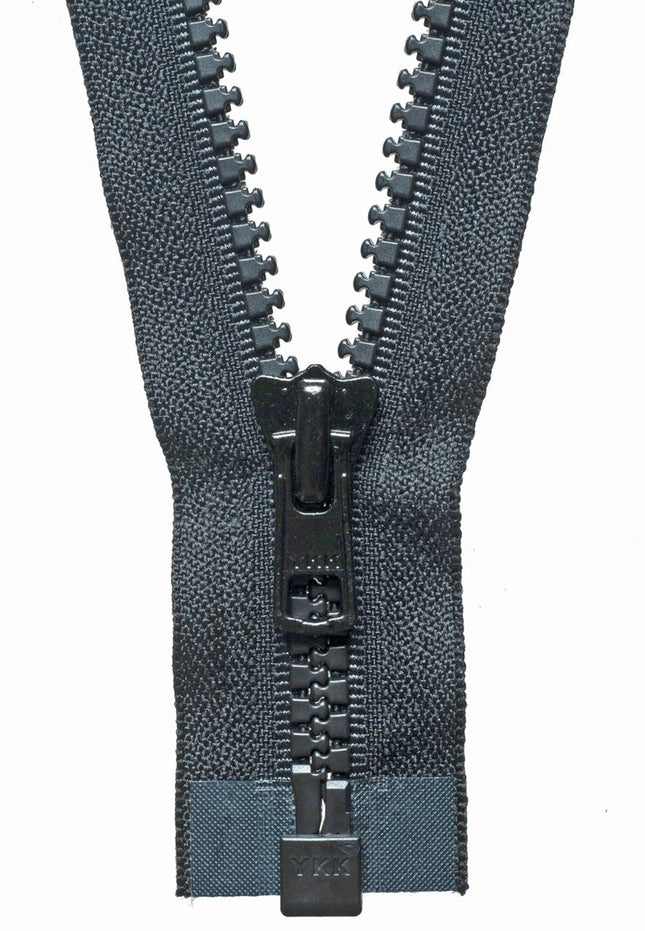 YKK Vislon HEAVY DUTY Moulded Plastic Open End Zip #8 (8mm Teeth) 18"/ 20"/ 22" - ThreadandTrimmings
