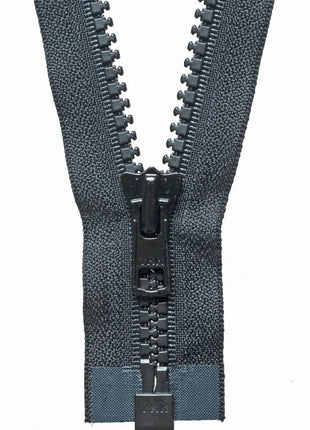YKK Vislon HEAVY DUTY Moulded Plastic Open End Zip #8 (8mm Teeth) 18"/ 20"/ 22" - ThreadandTrimmings
