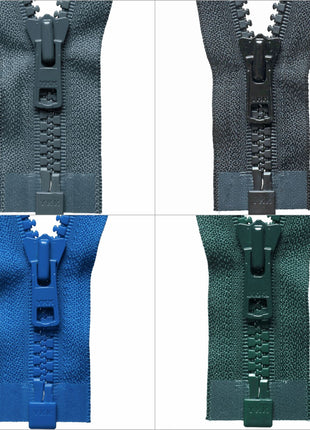 YKK Vislon HEAVY DUTY Plastic Open End Zip 8mm Teeth 24" / 26" / 28" / 30" / 32" - ThreadandTrimmings
