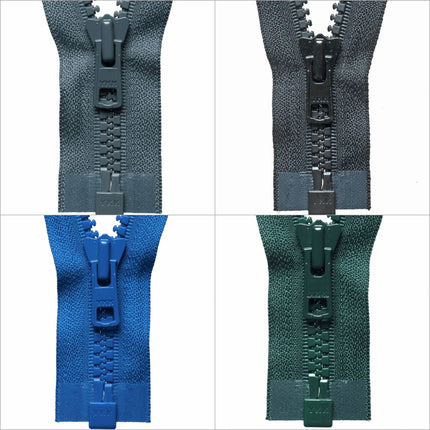 YKK Vislon HEAVY DUTY Plastic Open End Zip 8mm Teeth 24" / 26" / 28" / 30" / 32" - ThreadandTrimmings