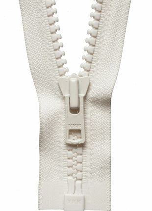YKK Vislon HEAVY DUTY Plastic Open End Zip 8mm Teeth 24" / 26" / 28" / 30" / 32" - ThreadandTrimmings