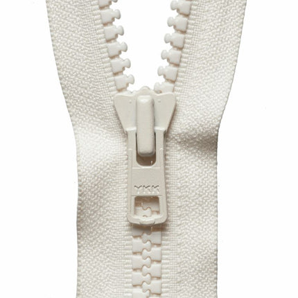 YKK Vislon HEAVY DUTY Plastic Open End Zip 8mm Teeth 24" / 26" / 28" / 30" / 32" - ThreadandTrimmings