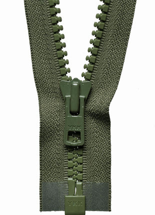 YKK Vislon HEAVY DUTY Moulded Plastic Open End Zip #8 (8mm Teeth) 18"/ 20"/ 22" - ThreadandTrimmings