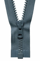 YKK Vislon HEAVY DUTY Moulded Plastic Open End Zip #8 (8mm Teeth) 18"/ 20"/ 22"