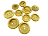 TWO HOLE RING EDGE WOODEN BUTTONS - SIZE 18mm & 23mm (CW2) - ThreadandTrimmings