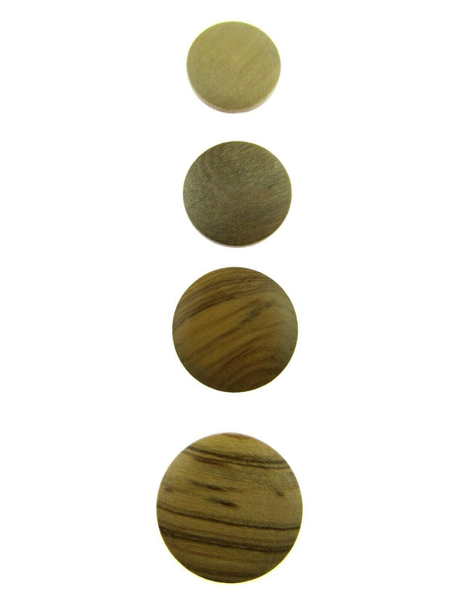 PLAIN SHANK OLIVE WOOD BUTTONS - CW4 - FOUR SIZES AVAILABLE - ThreadandTrimmings