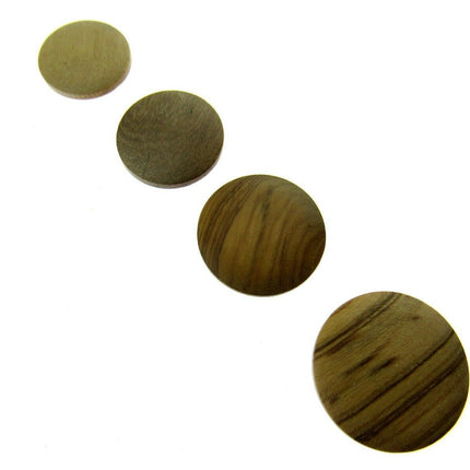 PLAIN SHANK OLIVE WOOD BUTTONS - CW4 - FOUR SIZES AVAILABLE - ThreadandTrimmings
