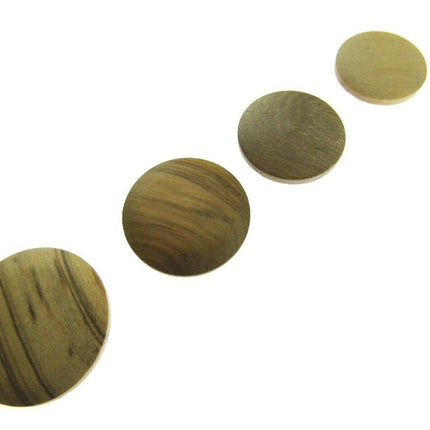 PLAIN SHANK OLIVE WOOD BUTTONS - CW4 - FOUR SIZES AVAILABLE - ThreadandTrimmings