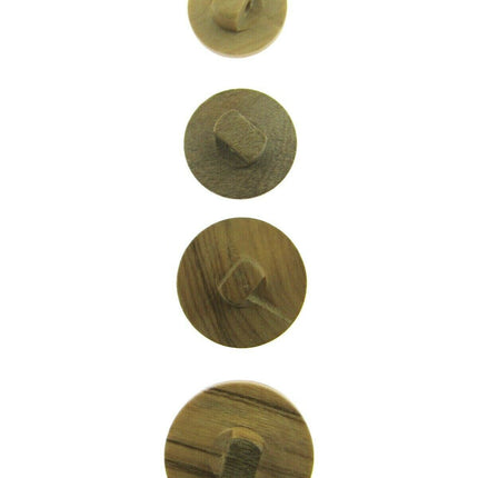 PLAIN SHANK OLIVE WOOD BUTTONS - CW4 - FOUR SIZES AVAILABLE - ThreadandTrimmings