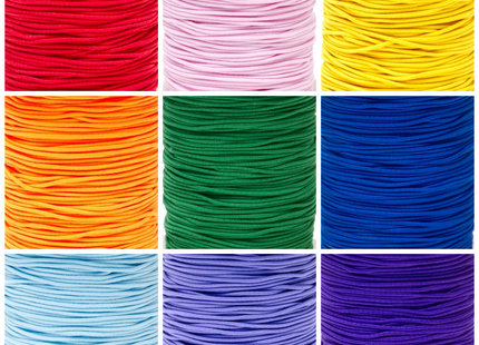 Thin Round Corded Hat Elastic in Special Colours - 1mm Width - Choice of Lengths - ThreadandTrimmings