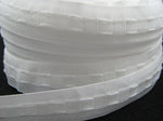 25mm CURTAIN HEADER TAPE - WHITE POLYESTER - ThreadandTrimmings