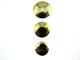 SHINY DOMED / BEVELED GOLD BLAZER BUTTONS PLASTIC - 3 x Sizes - WITH SHANK- CX1 - ThreadandTrimmings