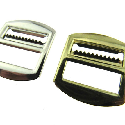 Toothed Waistcoat Buckles with Adjusting Slider Bar - Black, Gold or Silver CX51 - ThreadandTrimmings