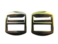 Toothed Waistcoat Buckles with Adjusting Slider Bar - 19mm - Gold or Silver CX51