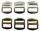 Toothed Waistcoat Buckles with Adjusting Slider Bar - 19mm - Gold or Silver CX51