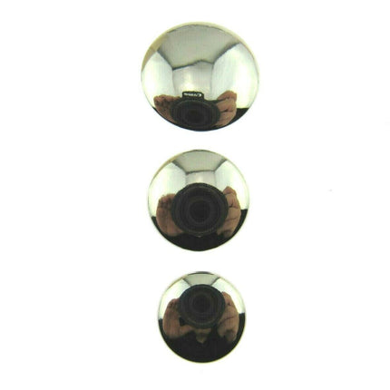 SHINY DOMED / BEVELED SILVER BLAZER BUTTONS PLASTIC -3 x SIZES -WITH SHANK- CX1 - ThreadandTrimmings