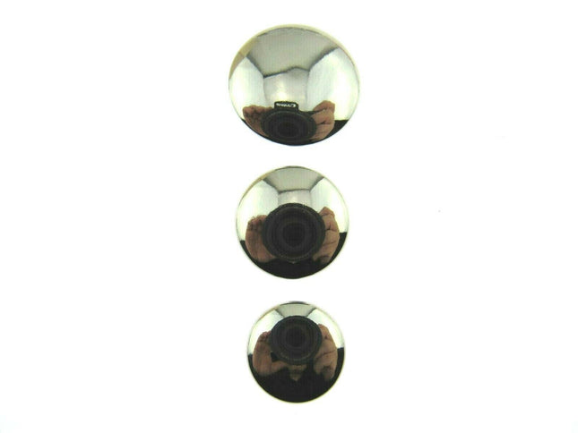 SHINY DOMED / BEVELED SILVER BLAZER BUTTONS PLASTIC -3 x SIZES -WITH SHANK- CX1 - ThreadandTrimmings