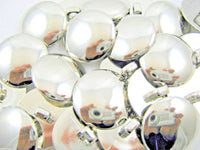 SHINY DOMED / BEVELED SILVER BLAZER BUTTONS PLASTIC -3 x SIZES -WITH SHANK- CX1 - ThreadandTrimmings