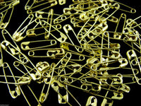 19mm Safety Pins - Newey Jewel - Yellow Coloured Safety Pins