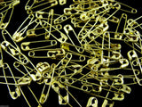 19mm Safety Pins - Newey Jewel - Yellow Coloured Safety Pins