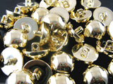 Smooth Shiny Gold Domed PLASTIC Shank Buttons (B897)