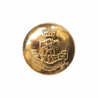 Round Gold Domed Military Blazer Buttons - Green Howard Crested Insignia - Shank