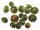 ANTIQUE GOLD TURKS HEAD / FRENCH PLAIT PLASTIC BUTTONS 15mm, 19mm & 23mm - ThreadandTrimmings