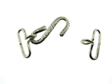 Snake Belt Buckles - Silver Colour "S" Shape - 25mm Insert for Elastic