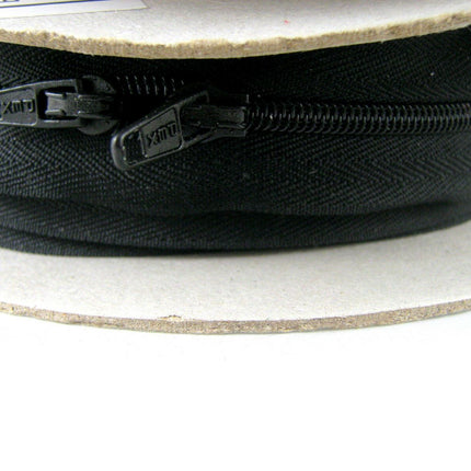 Continuous Zip Chain - No 3 & No 5 - (3mm & 5mm Teeth) -  6m Reels Plus Sliders - ThreadandTrimmings