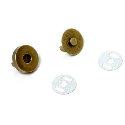 Round Magnetic Clasps for Bag Leather Makers Button Fastener 18mm 14mm 4 Colours - ThreadandTrimmings
