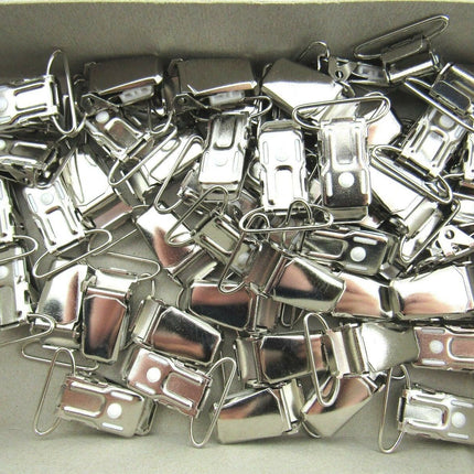 Pacifier Clips for Baby Bibs Dungarees -Bib & Brace or Suspender End 30mm x 15mm - ThreadandTrimmings