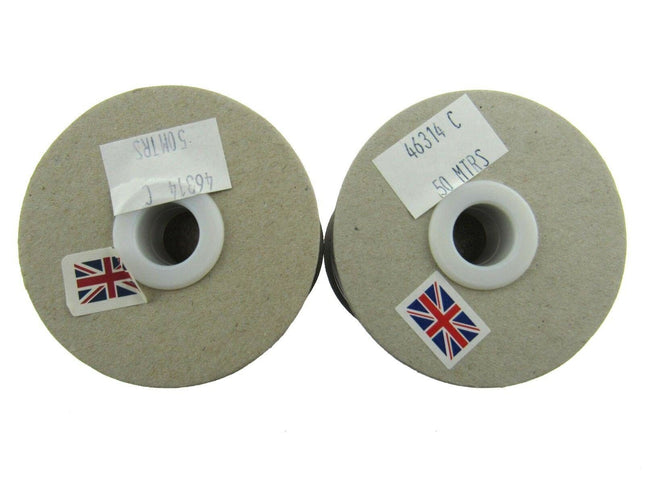 Round Thin Cord Elastic 2.5mm Wide Black or White Full Roll (50m) UK Made - ThreadandTrimmings
