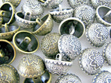 Silver Coloured Metal Crested Dome Buttons with Shank B853