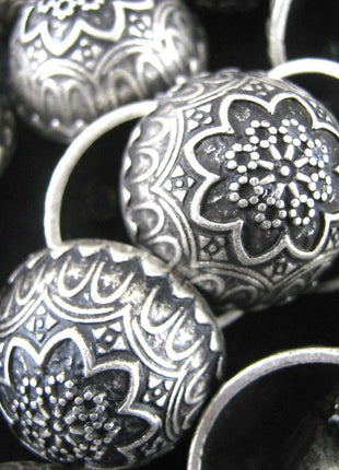 Crested Buttons Silver Coloured Metal Crested Dome Buttons with Shank B853 - ThreadandTrimmings