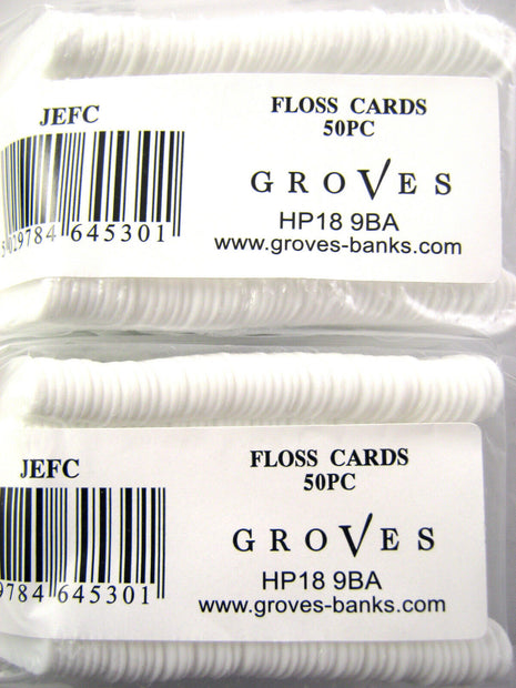 Plastic Floss Cards For Winding & Storing Embroidery & General Thread - 50 Pcs - ThreadandTrimmings