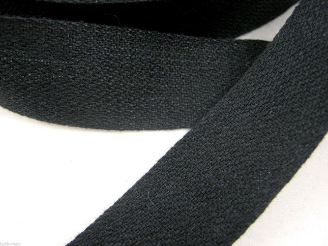 Cotton Bunting India Tape Black or White  5m or 50m Reels 100% Cotton - ThreadandTrimmings