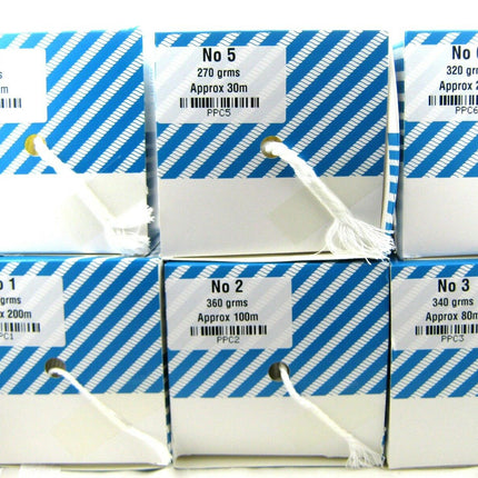 White Polyester Piping Cord- 6 SIZES - 2mm, 2.5mm, 3mm, 4mm, 4.5mm, 5mm - ThreadandTrimmings