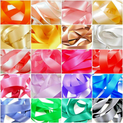 Double Sided Satin Polyester Ribbon Woven Edge 10mm - Choice of 27 Colours - ThreadandTrimmings