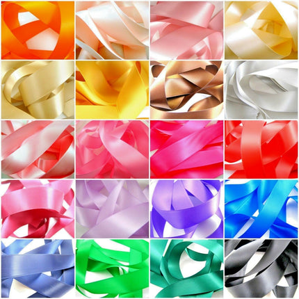 Double Sided Satin Polyester Ribbon - 38mm (1.5") - with Woven Edge 27 Colours