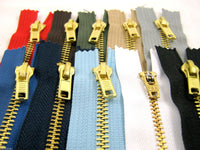 Denim Jean Zips - Sizes 3" - 8"  - Available in 10 Colours - Hard to Find 3" Zip