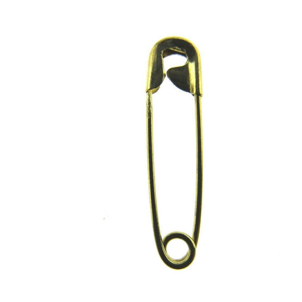 Safety Pins Small Brass  - Gold Colour - Three Sizes - 19mm / 22mm / 28mm - ThreadandTrimmings