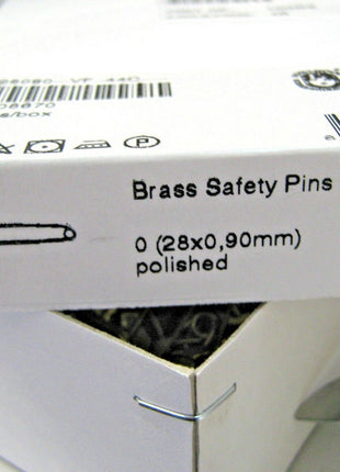 Safety Pins Small Brass  - Gold Colour - Three Sizes - 19mm / 22mm / 28mm - ThreadandTrimmings