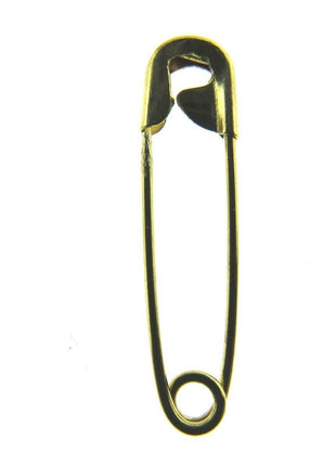 Safety Pins Small Brass  - Gold Colour - Three Sizes - 19mm / 22mm / 28mm - ThreadandTrimmings