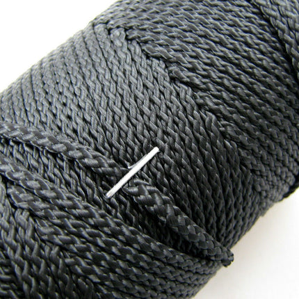 Strong Braided Polypropylene Cord in Black or White 100m Rolls 2mm 3mm 4mm - ThreadandTrimmings