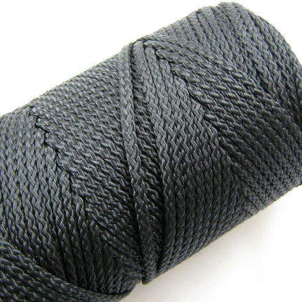 Strong Braided Polypropylene Cord in Black or White 100m Rolls 2mm 3mm 4mm - ThreadandTrimmings