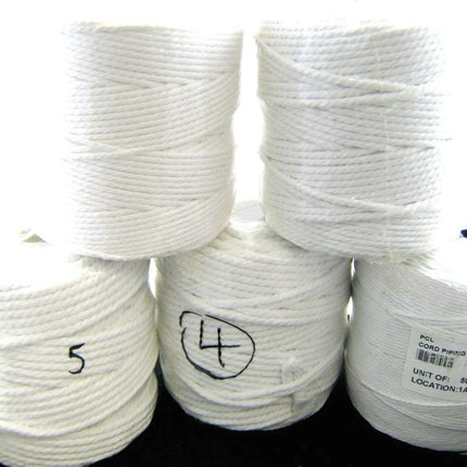 Bleached White 100% Cotton Piping Cord - Whole Rolls - 500 Gram -Half Kilo Rolls - ThreadandTrimmings