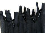 Lightweight Black Invisible Zips - 5 x 8" - Special Offer Clearance