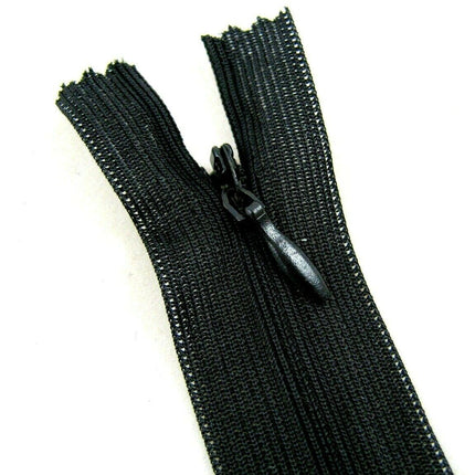 Lightweight Black Invisible Zips - 5 x 8" - Special Offer Clearance - ThreadandTrimmings